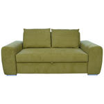 SCHLAFSOFA in Mikrofaser Grün  - Chromfarben/Grün, Design, Holz/Textil (199/92/97cm) - Hom`in