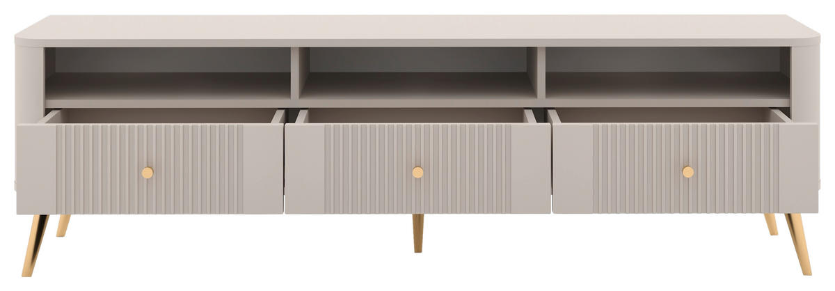 LOWBOARD Avanti  in 165/55/39 cm  - Kaschmir/Goldfarben, Design, Holzwerkstoff/Metall (165/55/39cm) - Boxxx