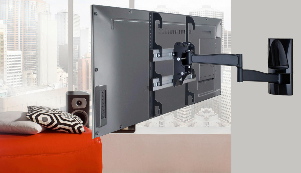 TV-WANDHALTER in Schwarz  - Schwarz, Konventionell, Metall (65/48/67cm) - MID.YOU