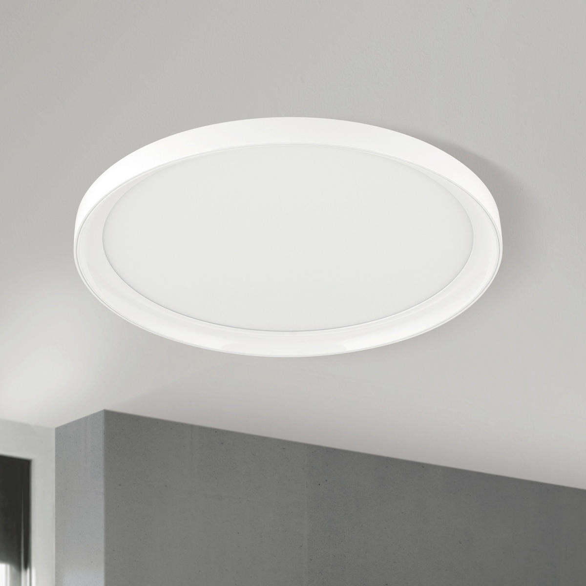 LED-DECKENLEUCHTE Gamma 40/6,0 cm   - Weiß, Basics, Kunststoff/Metall (40/6,0cm)