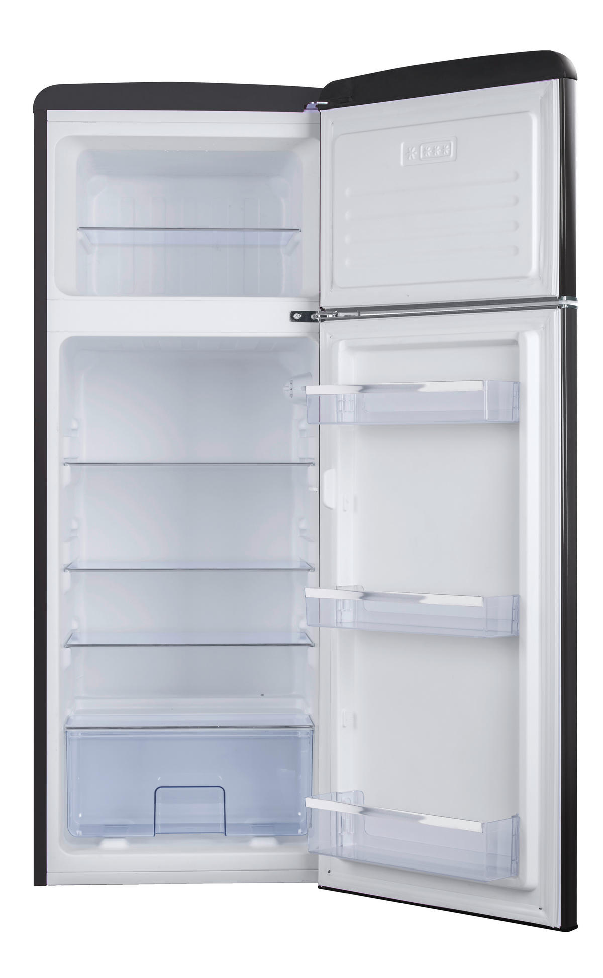 KÜHL-GEFRIER-KOMBINATION KGC15637MS  - Schwarz, Basics, Metall (55/144/61,5cm) - Amica