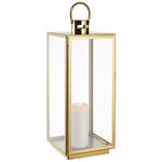 LATERNE - Goldfarben, LIFESTYLE, Glas/Metall (23,5/56/22cm) - Ambia Home