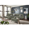 ECKSOFA in Flachgewebe Grün  233/299-313 cm  - Schwarz/Grün, Design, Textil/Metall (233/299-313cm) - Dieter Knoll