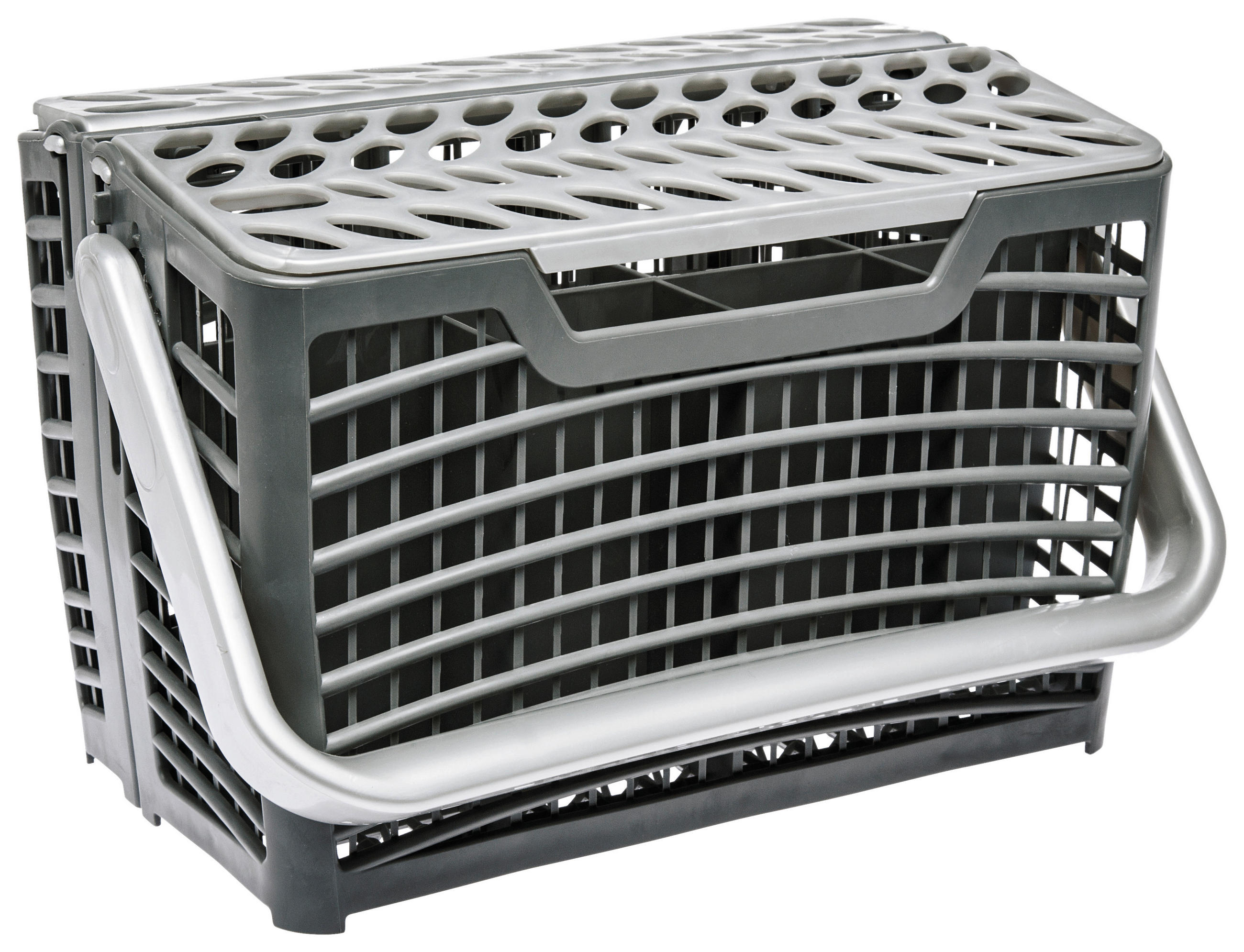 BESTECKKORB - Grau, Basics, Kunststoff (23,5/15,8/13,5cm) - Electrolux