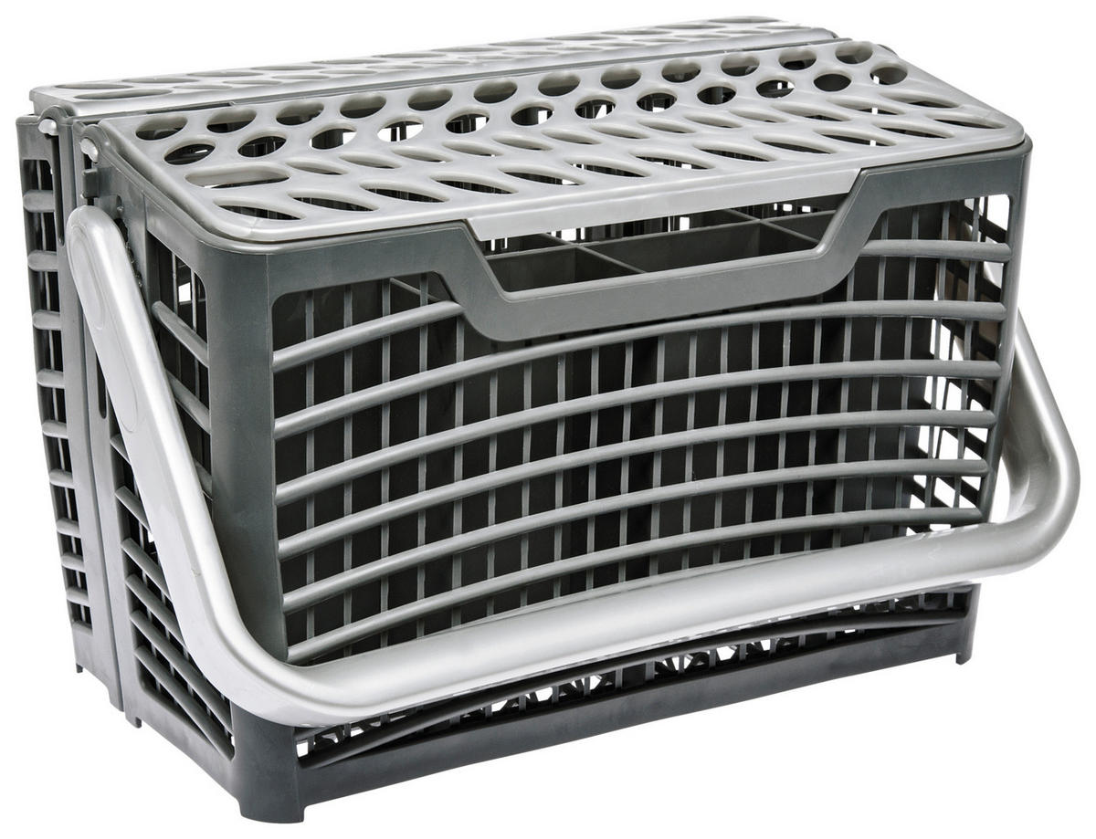 BESTECKKORB - Grau, Basics, Kunststoff (23,5/15,8/13,5cm) - Electrolux