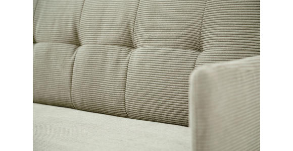 SITZBANK in Textil Sandfarben  - Sandfarben/Schwarz, Design, Textil/Metall (206/85/69cm) - Johann Jakob