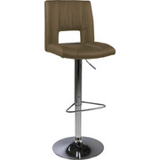 BARHOCKER in Braun, Chromfarben - Chromfarben/Braun, Design, Textil/Metall (41,5/94-115/52cm) - Carryhome