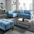 WOHNLANDSCHAFT in Textil Blau - Blau/Schwarz, Design, Textil/Metall (173/272cm) - Stylife WOHNLANDSCHAFT in Textil Blau - Blau/Schwarz, Design, Textil/Metall (173/272cm) - Stylife