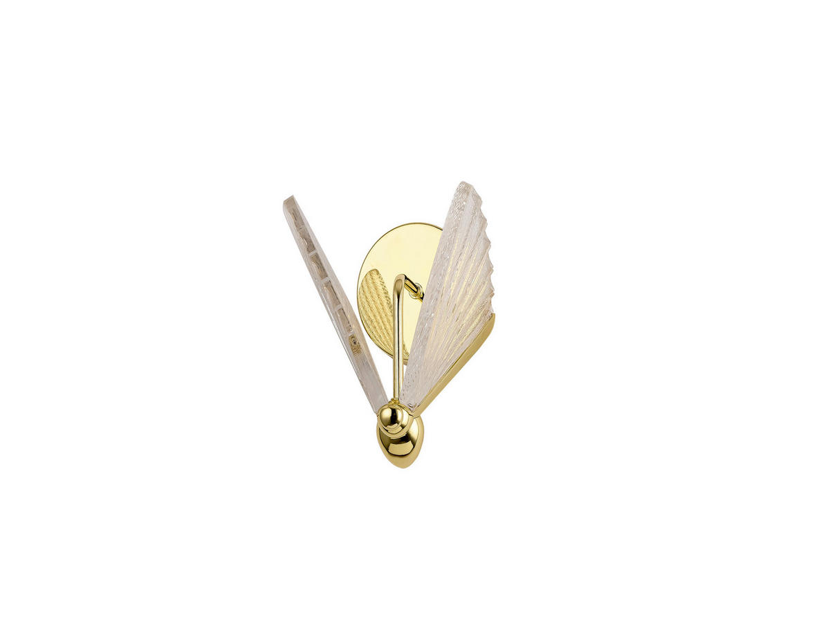 WANDLEUCHTE 22/18/24 cm   - Bernsteinfarben, KONVENTIONELL, Metall (22/18/24cm)