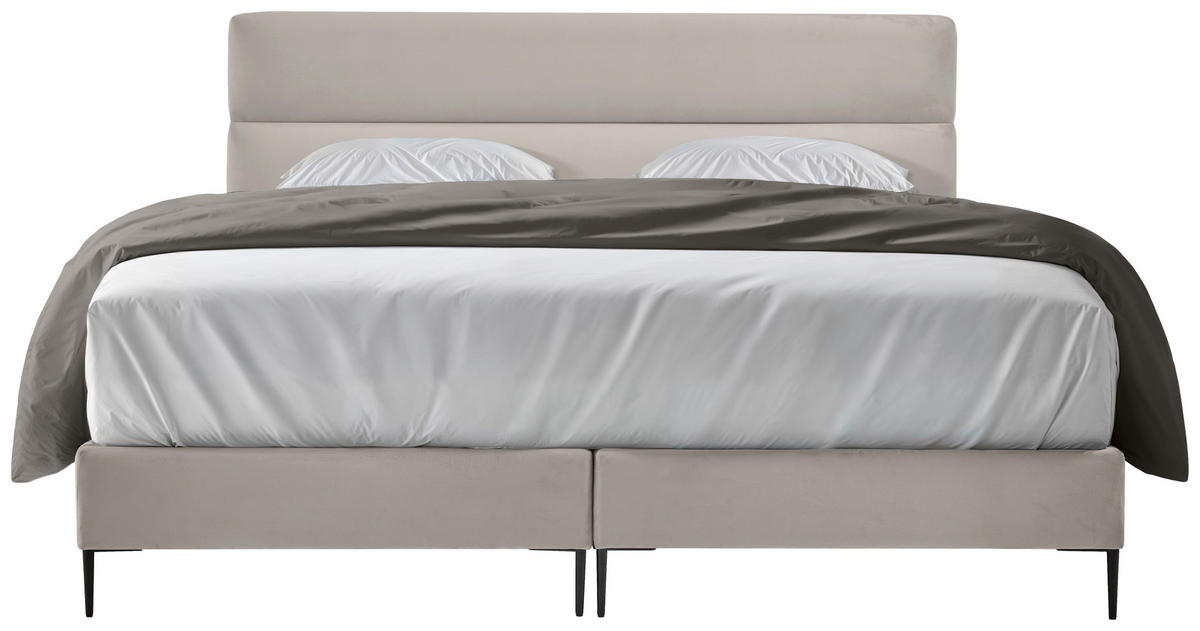 POSTEL BOXSPRING, 200/200 cm, krémová - černá/krémová, Moderní, kov/kompozitní dřevo (200/200cm) - MID.YOU