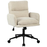 DREHSTUHL Bouclé Schwarz, Beige  - Beige/Schwarz, MODERN, Kunststoff/Textil (58/86/96/65cm) - MID.YOU