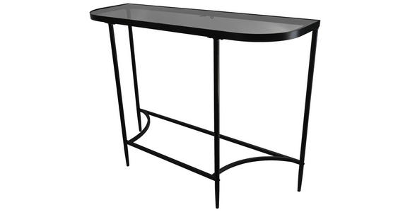 KONSOLENTISCH Schwarz  - Schwarz, Design, Glas/Metall (110/35/80cm) - Xora