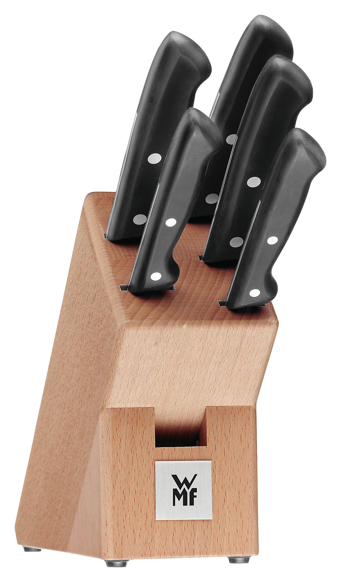 MESSERBLOCK Classic Line 6-teilig  - Schwarz/Naturfarben, KONVENTIONELL, Holz/Metall - WMF