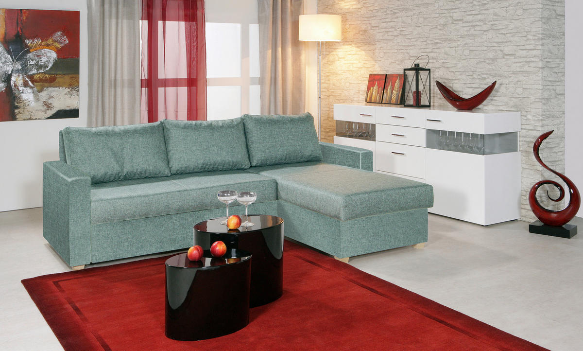 SEDEŽNA GARNITURA, tkanina zelena  - zelena/naravne barve, Design, tekstil (230/155cm) - Xora