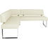 ECKBANK in Leder, Metall Beige, Chromfarben - Chromfarben/Beige, Design, Leder/Metall (165/206cm) - Novel ECKBANK in Leder, Metall Beige, Chromfarben - Chromfarben/Beige, Design, Leder/Metall (165/206cm) - Novel