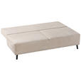 SCHLAFSOFA  in Cord Creme  - Creme/Schwarz, MODERN, Textil/Metall (197/92/88cm) - Novel