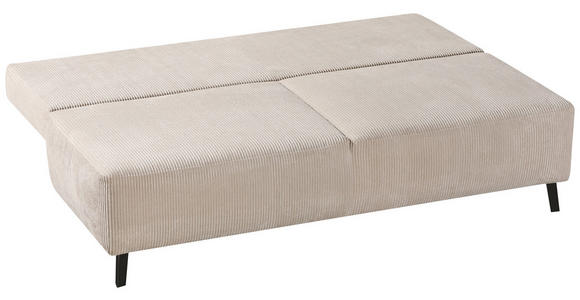 SCHLAFSOFA  in Cord Creme  - Creme/Schwarz, MODERN, Textil/Metall (197/92/88cm) - Novel