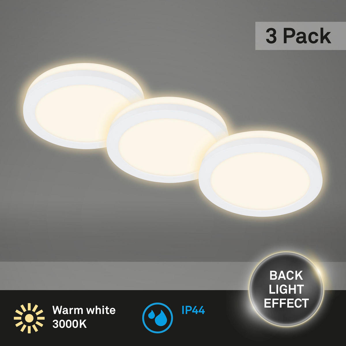 UGRADNA PLAFONJERA ZA KUPATILA - bela, Osnovno, metal (8,4/3,65cm)