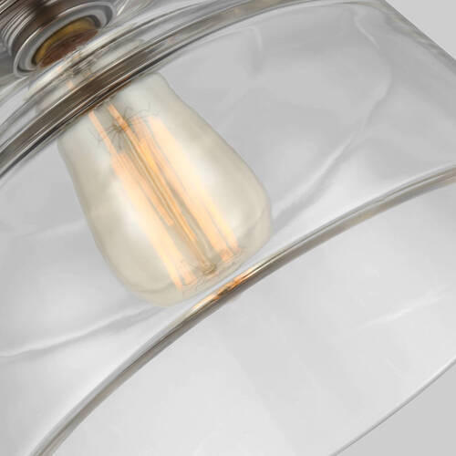 VISEČA SVETILKA  Elstead Baskin      25.4/30.1 cm      E27 - barve niklja, Konvencionalno, kovina/steklo (25.4/30.1cm) - Elstead Lighting