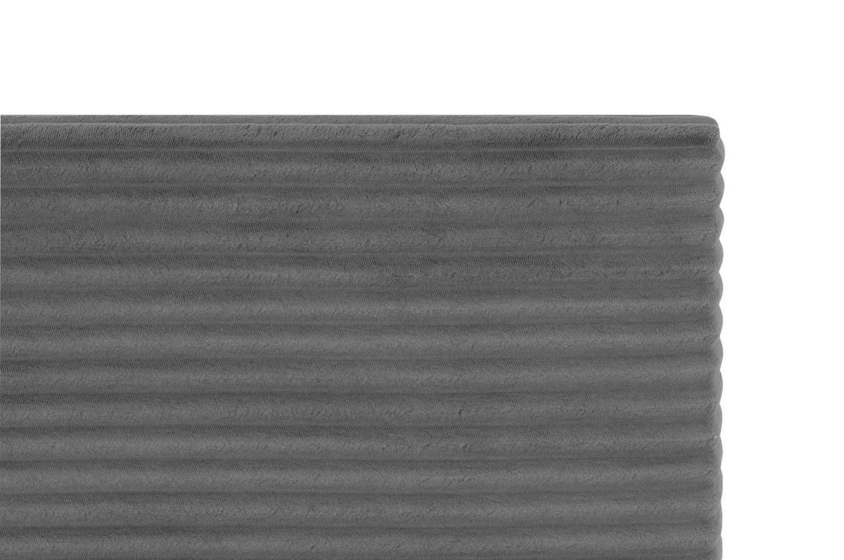 BOXBETT 120/200 cm,  in Grau, Matratze, Bettkasten, Topper, H3 = fest  - Schwarz/Grau, Trend, Kunststoff/Textil (120/200cm) - Boxxx