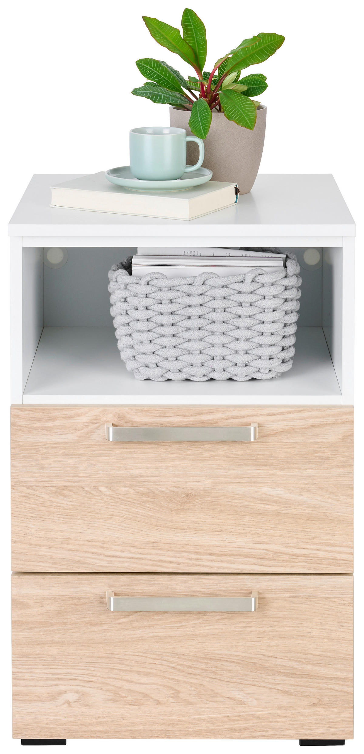 POLC 46/67/40 cm fehér  - fekete/fehér, Konventionell, műanyag/faalapú anyag (46/67/40cm) - Hom`in