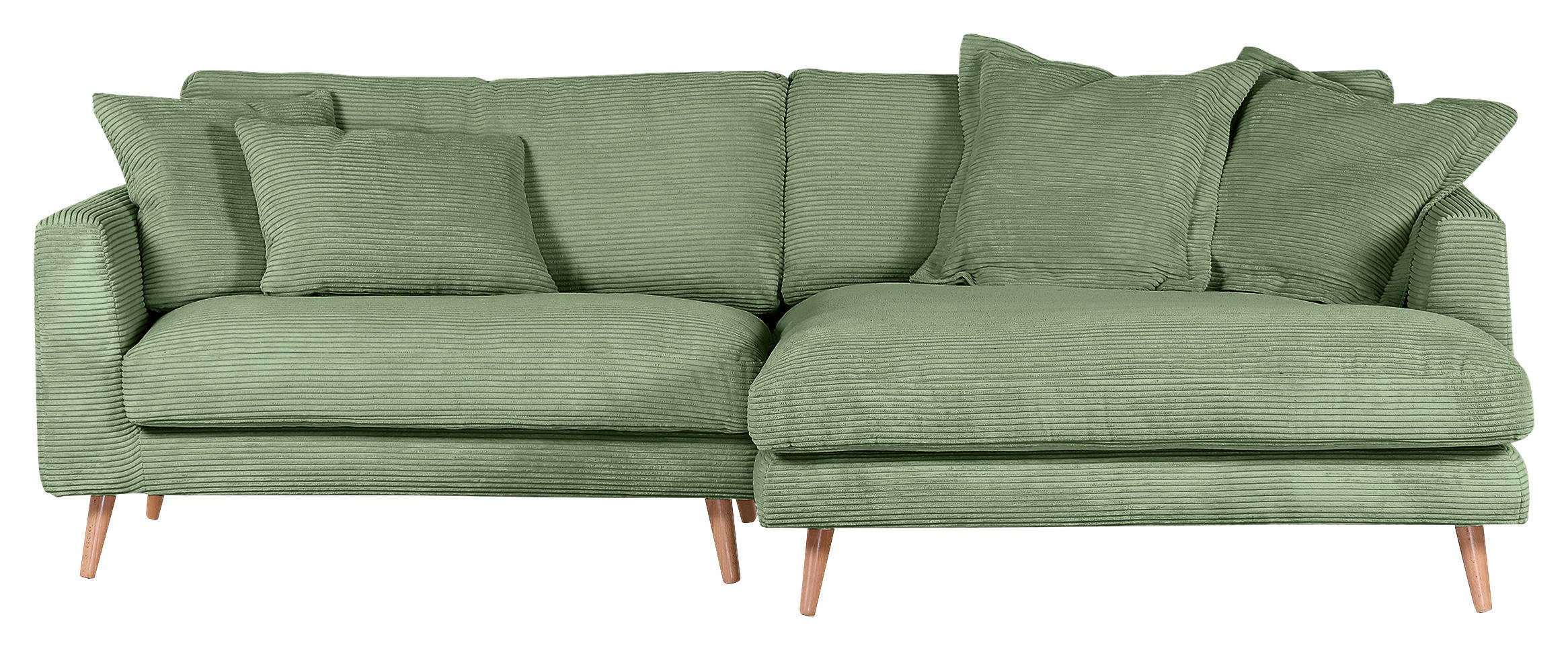 HÖRNSOFFA i manchester olivgrön  - olivgrön/naturfärgad, Romantik / Lanthus, trä/textil (270/140cm) - Livetastic