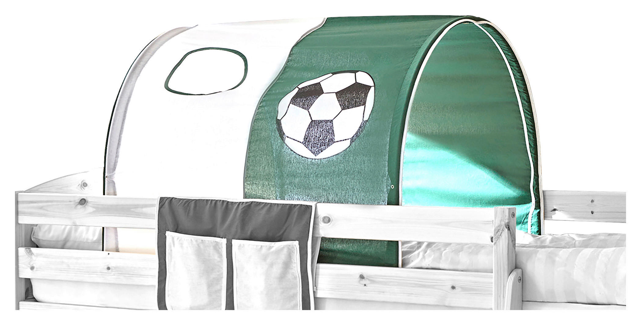 Tunnelset Weiß/dunkelgrün Ball B: 100 Cm Mit Gestänge