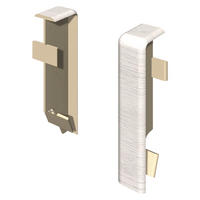 SOCKELLEISTENVERBINDUNGSSTÜCK Weiß, Eichefarben  - Eichefarben/Weiß, KONVENTIONELL, Kunststoff (1.6/1.2/5.9cm) - Egger Holzwerkstoffe