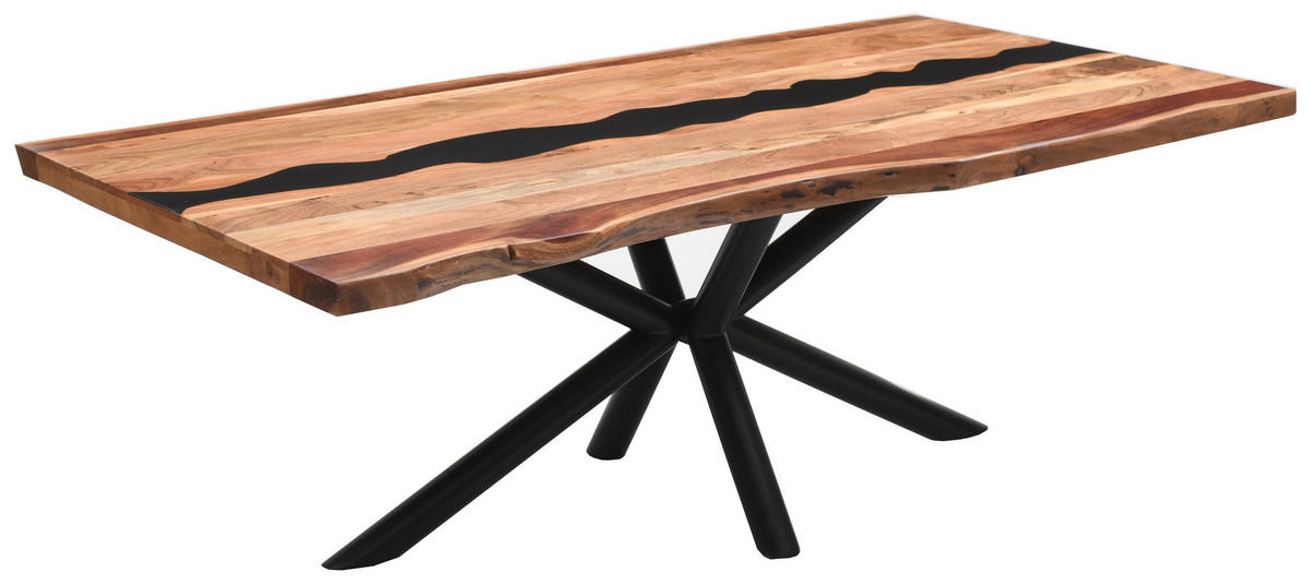 TISCHGESTELL Schwarz  - Schwarz, Design, Metall (160/75/72cm) - Landscape