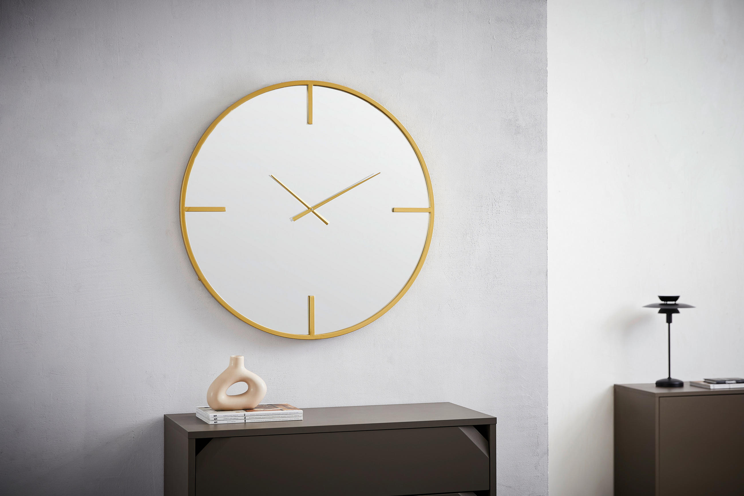 WANDUHR  Goldfarben  - Goldfarben, Design, Glas/Holzwerkstoff (80/80/4cm) - Xora