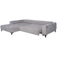 ECKSOFA  in Chenille Hellgrau  222/279 cm  - Hellgrau/Schwarz, KONVENTIONELL, Kunststoff/Textil (222/279cm) - Hom`in