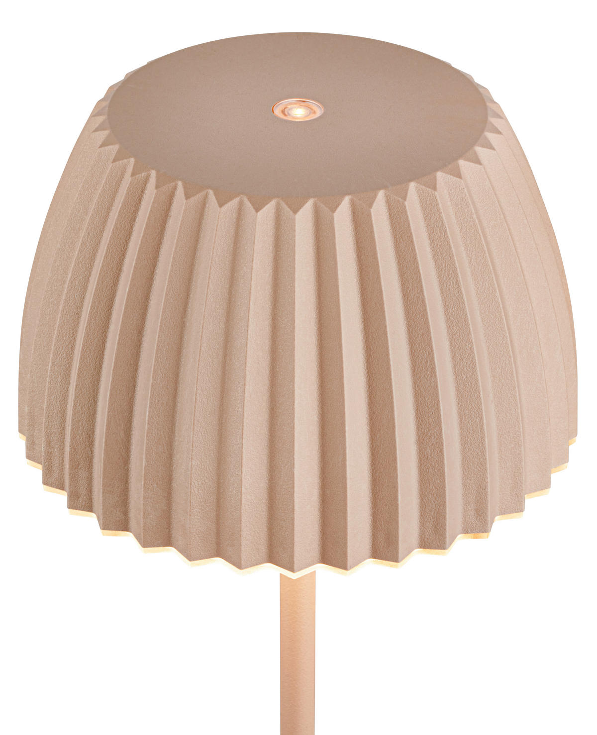 AKKU-TISCHLEUCHTE 14,5/36,5 cm  - Beige, Basics, Kunststoff/Metall (14,5/36,5cm)