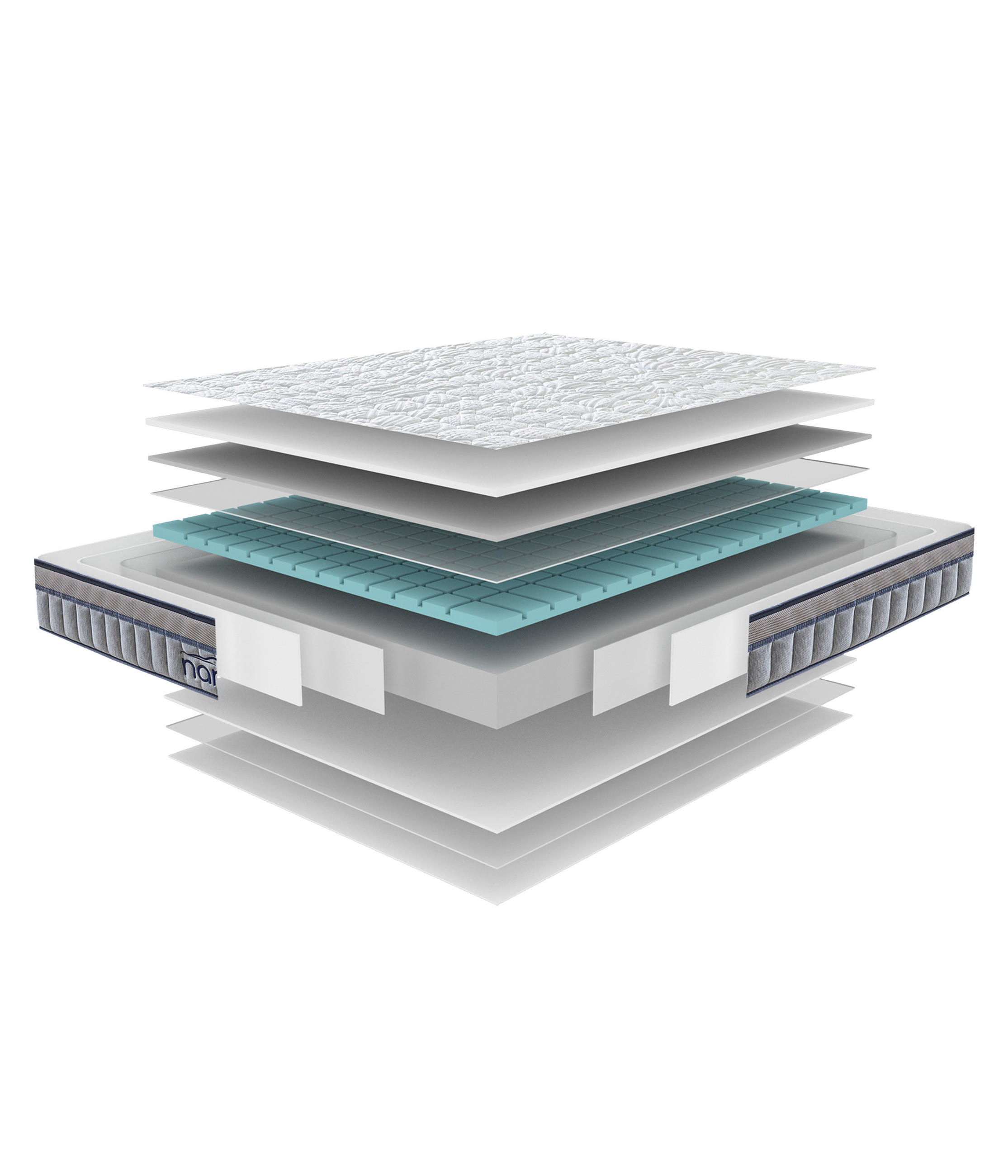 MATRAC 90/200 cm  - bézs/fehér, Basics, textil (90/200cm) - Sleeptex