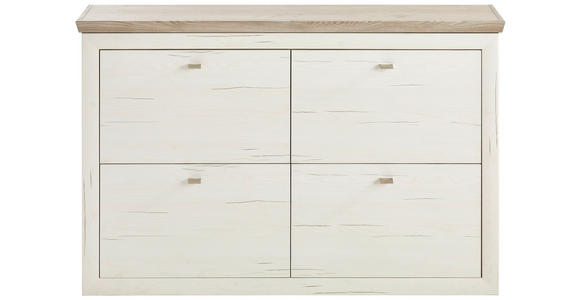 SCHUHKIPPER  in 140/92/22,5 cm  - Weiß/Grau, LIFESTYLE, Holzwerkstoff/Metall (140/92/22,5cm) - Hom`in