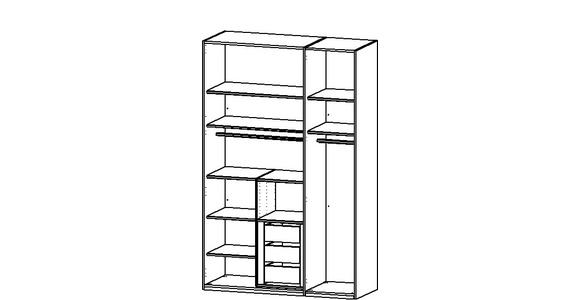 DREHTÜRENSCHRANK 151/223/60 cm 3-türig Weiß  - Weiß, Trend, Holz/Holzwerkstoff (151/223/60cm) - Novel