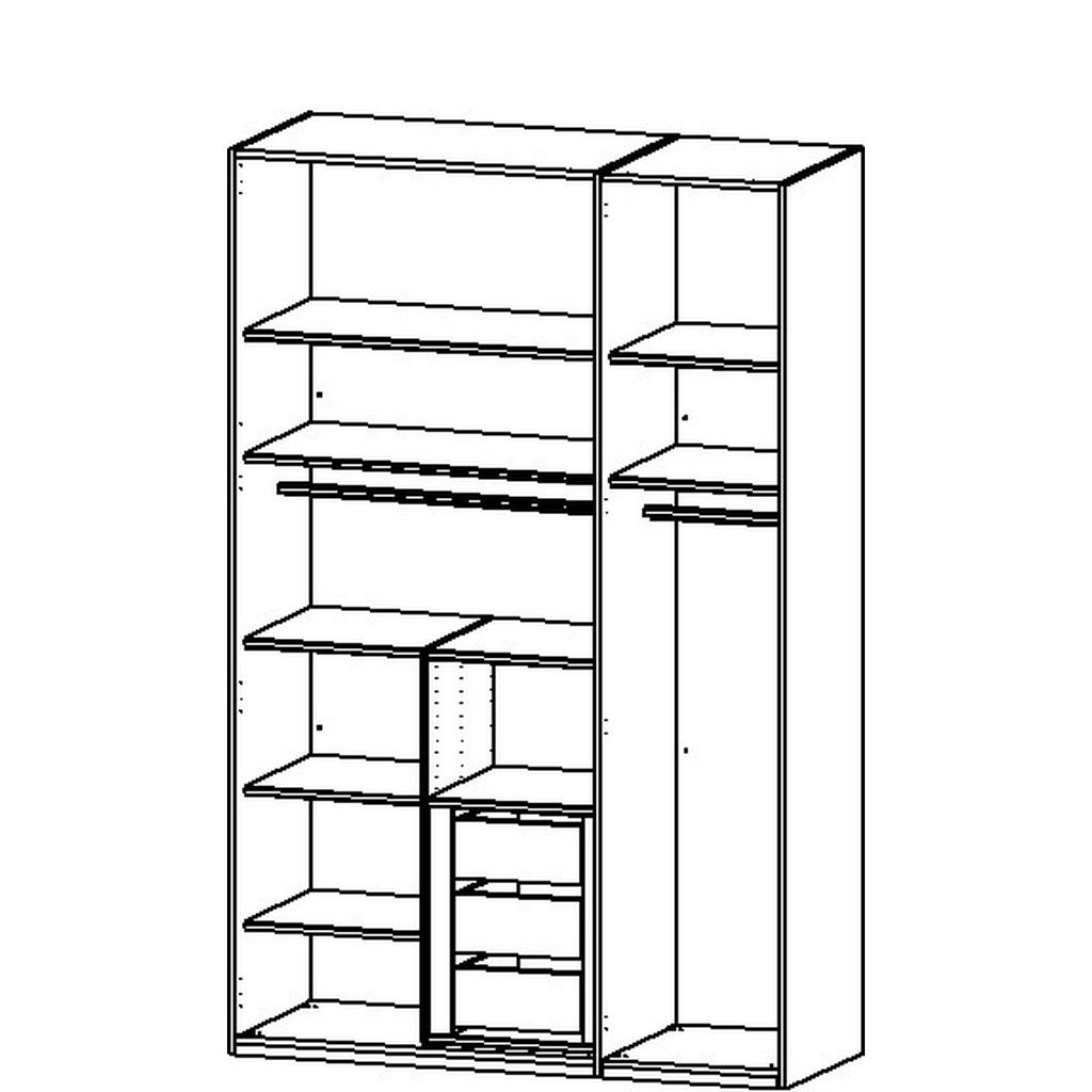 Thumbnail - Novel Drehtürenschrank, Graphit, Metall, 9 Fächer, 151x235x60 cm, Blauer Engel, Goldenes M, Made in Germany, Typenauswah...