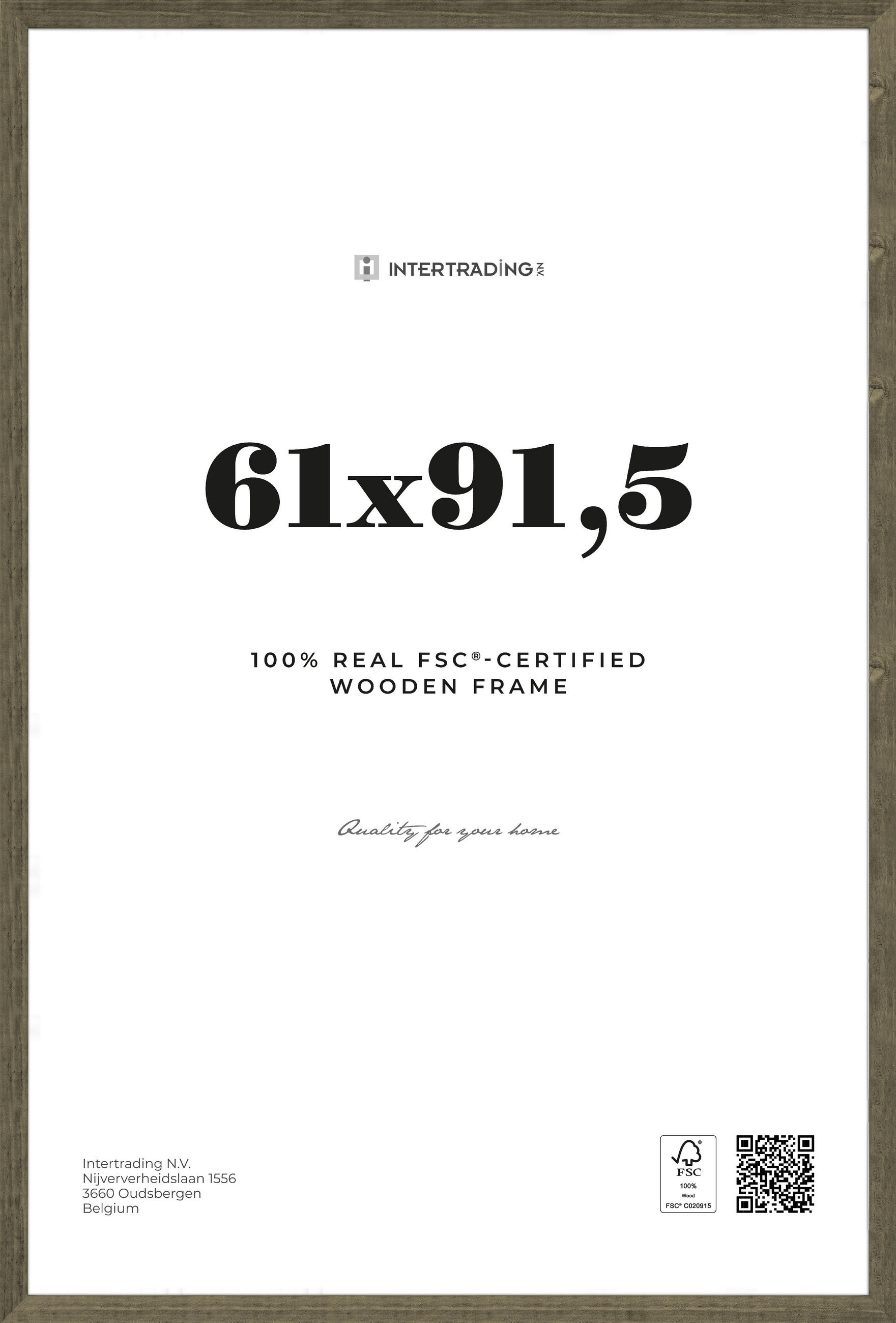 BILDERRAHMEN 64,5/94,5/2,5 cm  - Wengefarben, Basics, Holzwerkstoff (64,5/94,5/2,5cm)