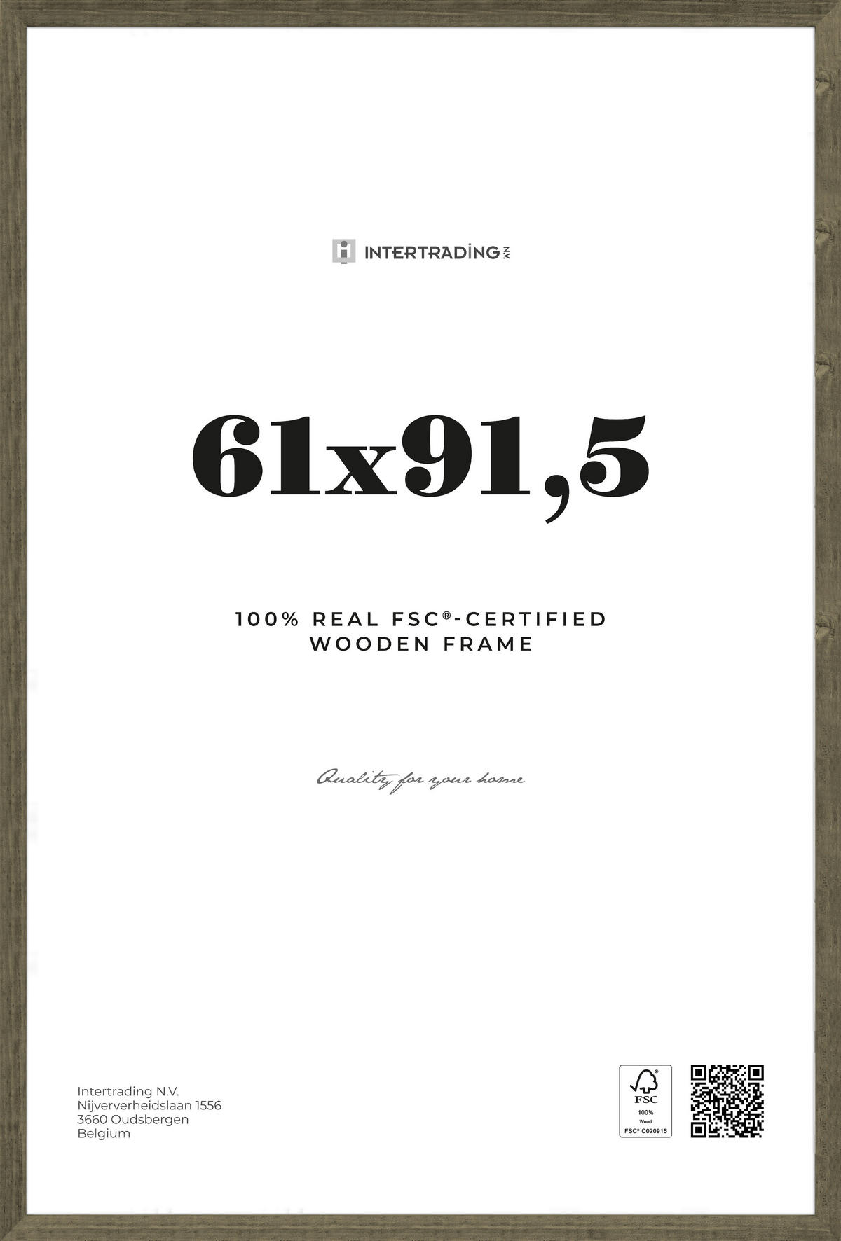 BILDERRAHMEN 64,5/94,5/2,5 cm  - Wengefarben, Basics, Holzwerkstoff (64,5/94,5/2,5cm)
