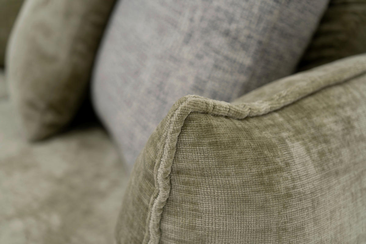 SOFFA i tyg taupe  - svart/taupe, Modern, metall/trä (293/93/187cm) - Hom`in