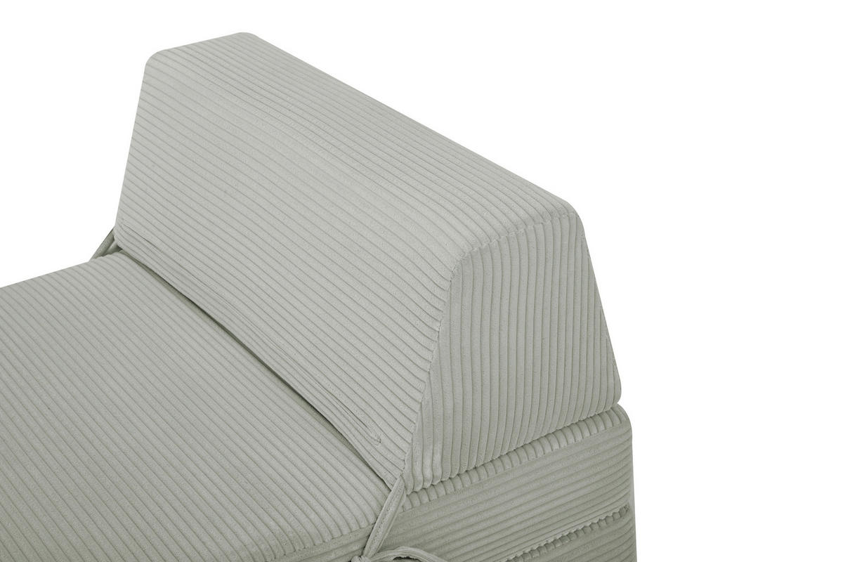 SCHLAFSESSEL Cord Hellgrau    - Hellgrau, Design, Textil/Metall (65/57/81cm) - Livetastic