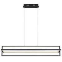 HÄNGELEUCHTE 102/18/120 cm    - Opal/Schwarz, Trend, Kunststoff/Metall (102/18/120cm) - Globo