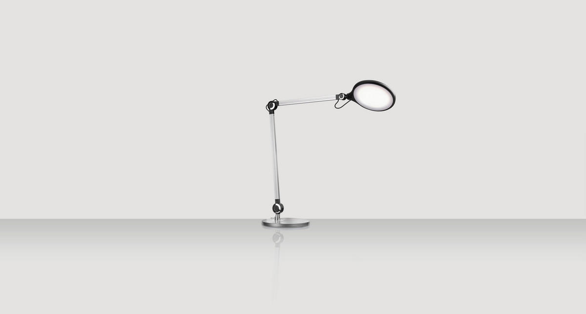 LED-SCHREIBTISCHLEUCHTE 20/49/20 cm   - Schwarz, Design, Kunststoff (20/49/20cm) - Novel