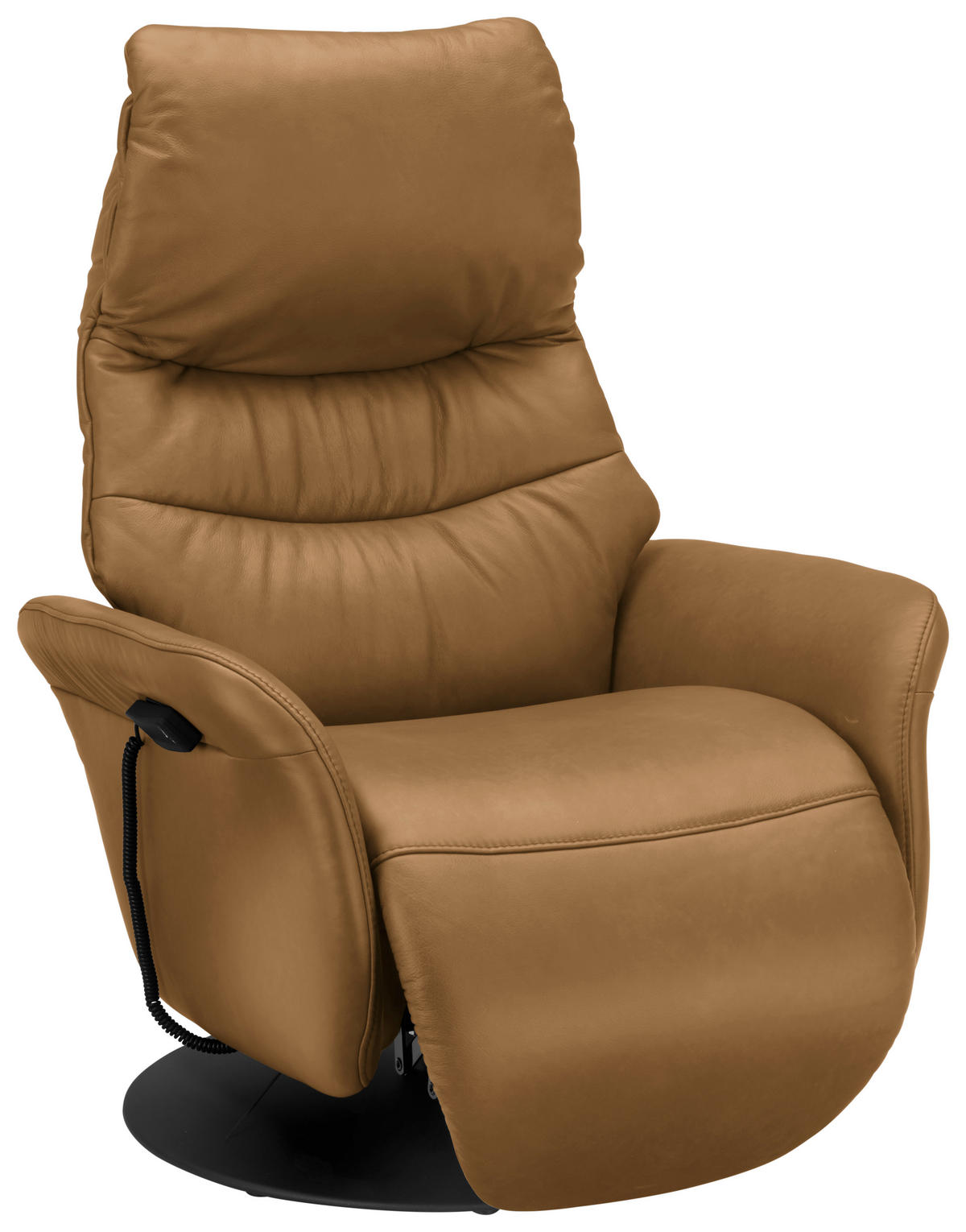 RELAXSESSEL in Leder Honig, Currygelb  - Currygelb/Anthrazit, Design, Leder/Metall (78/111/85cm) - Himolla Komfortklass