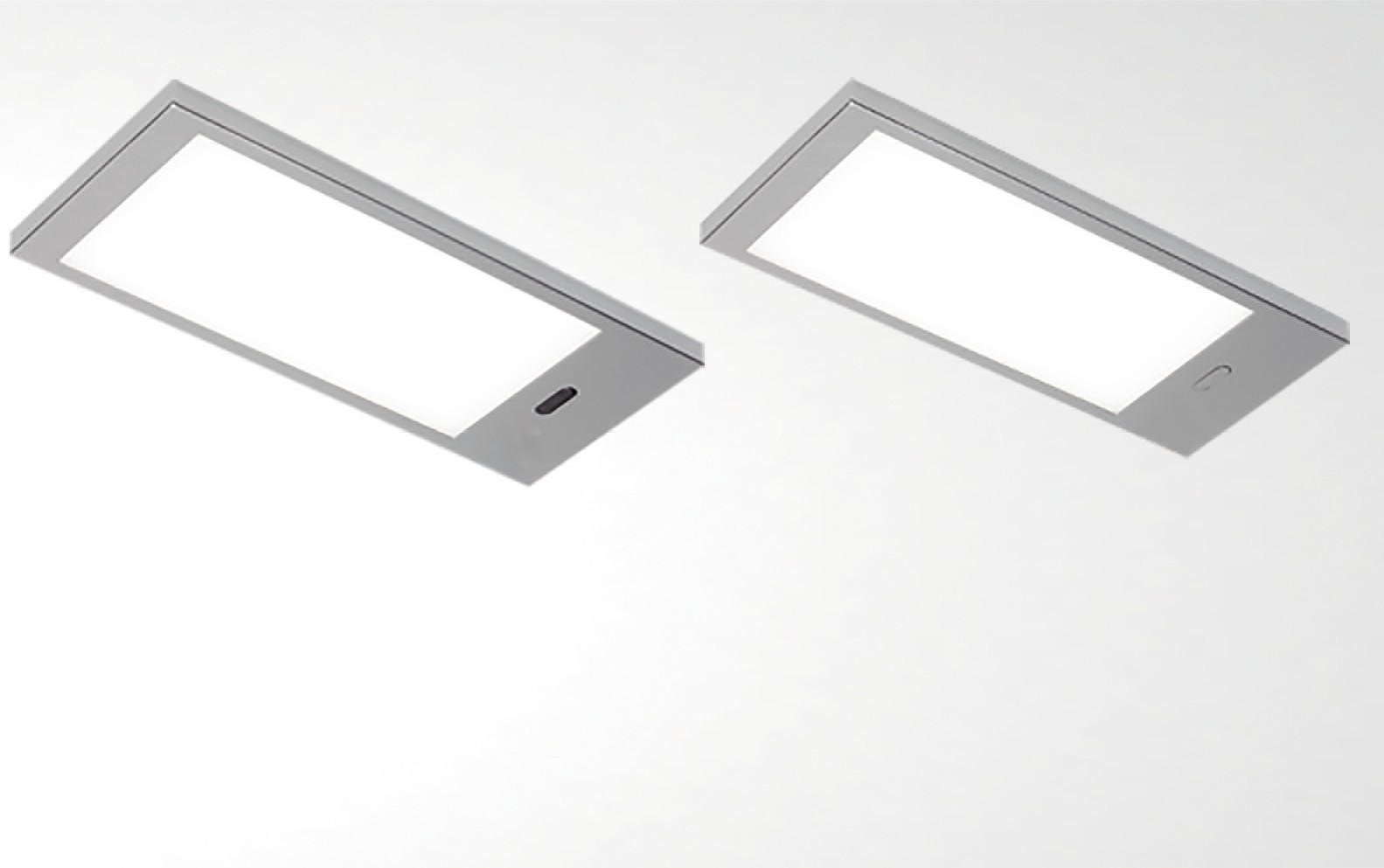 UNTERBAULEUCHTEN-SET - Edelstahlfarben, Kunststoff (7,6/18/0,8cm) - HKT