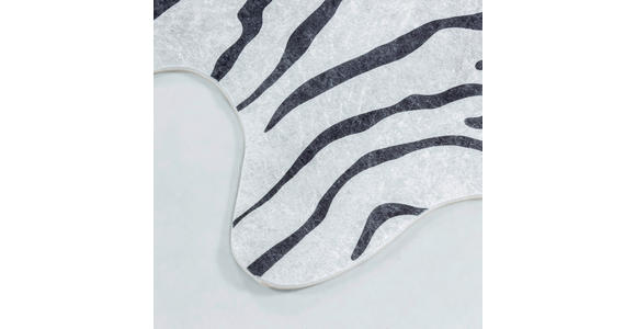 FELLTEPPICH 100/135 cm Etosha - Schwarz/Weiß, Design, Leder/Textil (100/135cm) - Novel