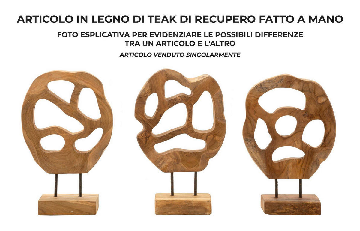 SKULPTUR - Braun, Basics, Holz (25/38/10cm)