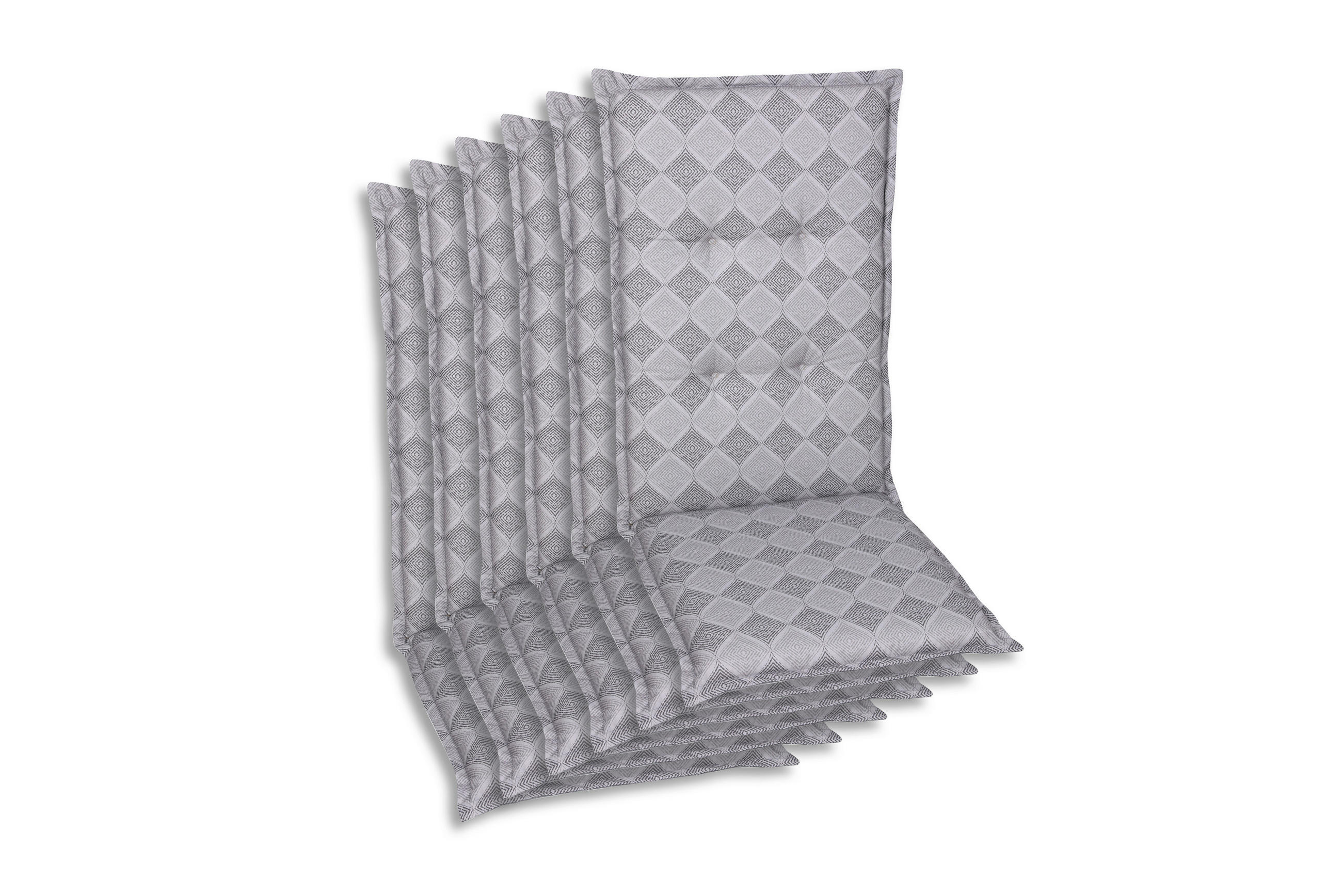 SESSELAUFLAGENSET Raute  - Grau, Basics, Textil (50/6/108cm)