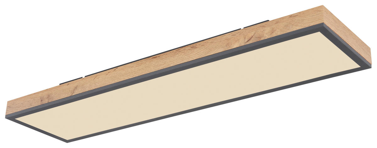 LED-TAKLAMPA DORO 24 W  - opal/grafitfärgad, Basics, metall/plast (80/20cm) - Globo