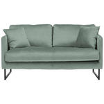 2-SITZER-SOFA Samt Mintgrün  - Schwarz/Mintgrün, Design, Textil/Metall (150/78/84cm) - Carryhome
