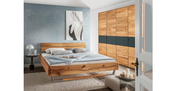 DREHTÜRENSCHRANK 245/218/60 cm,  in Anthrazit, Wildeiche, 4-türig  - Wildeiche/Anthrazit, Design, Holz/Holzwerkstoff (245/218/60cm) - Valnatura